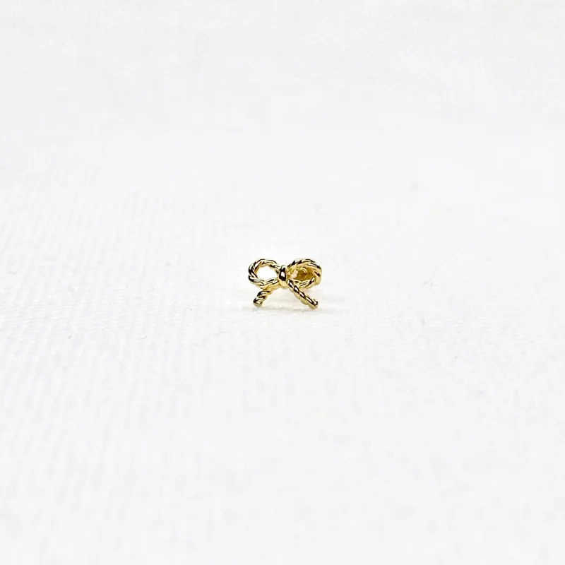 14K Rope Ribbon Bow Single Piece made by Small Mercies