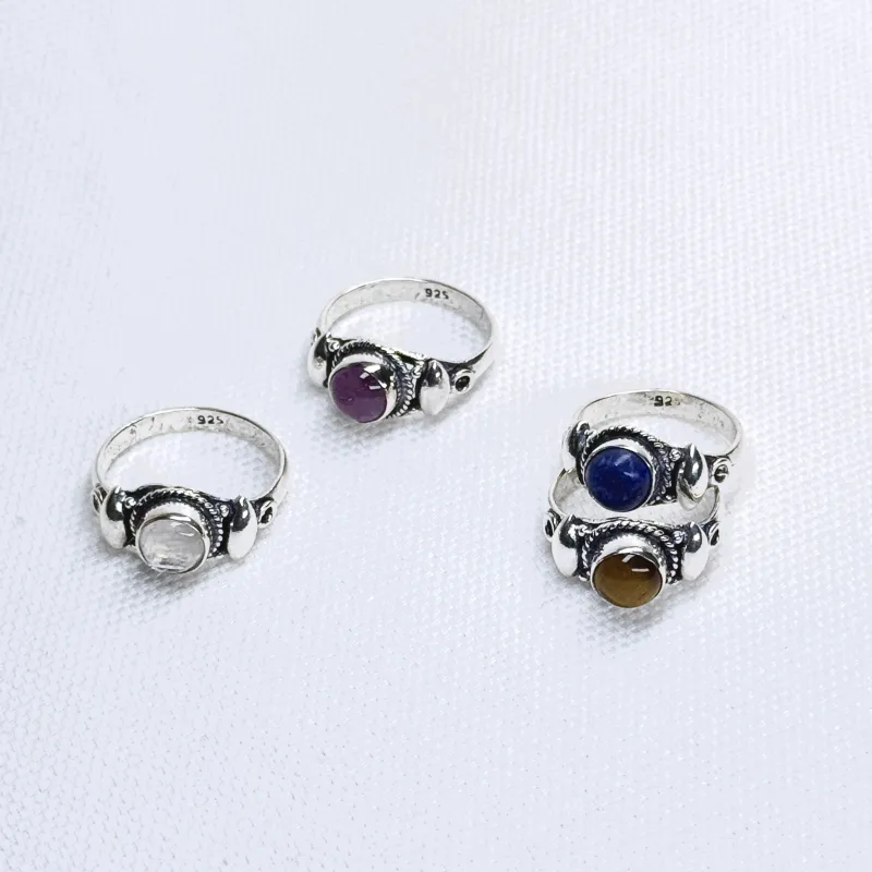 Silver Gemstone Ring #10 made by Small Mercies