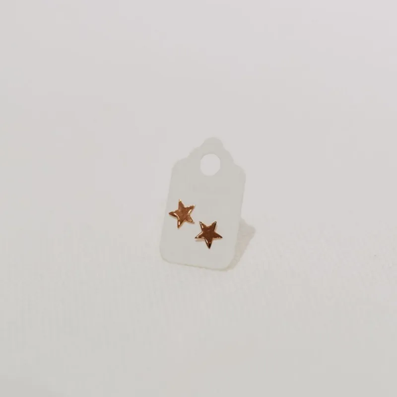 10K Rose Gold Star Studs sold by Small Mercies