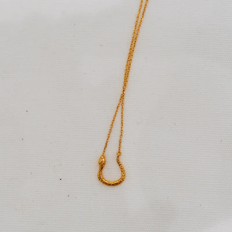 Serpent Charm Holder Necklace sold by Small Mercies