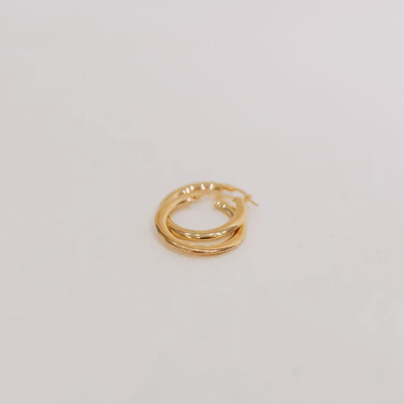 10K Flat Hoop sold by Small Mercies