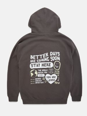 Better Days Hoodie - Pepper sold by Happiness Project