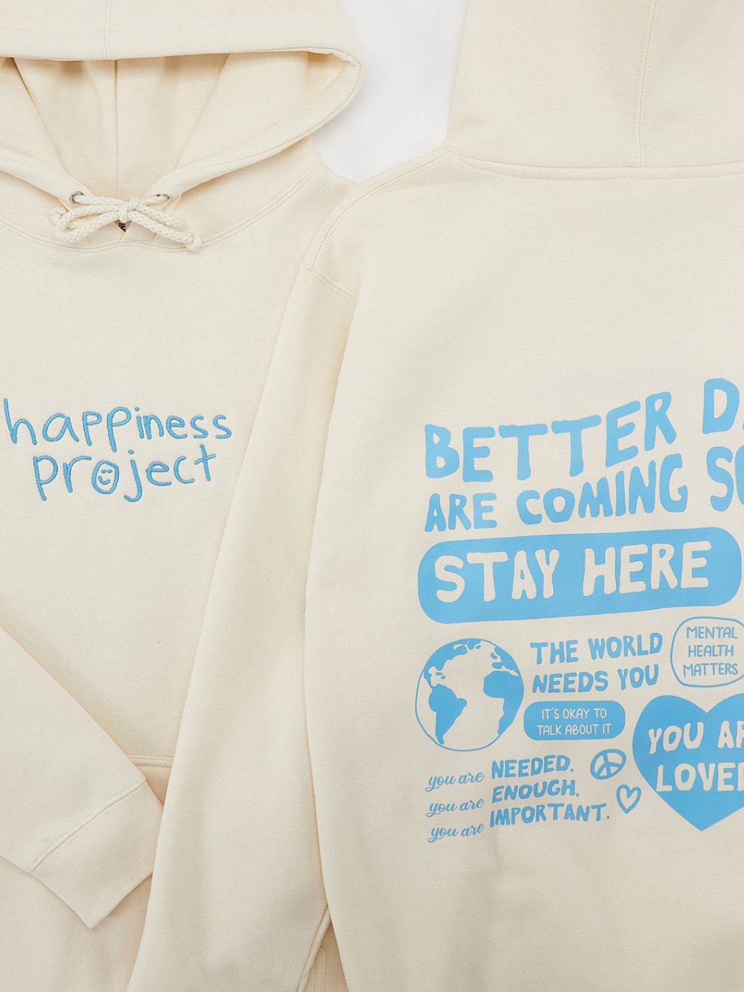 VIP: Better Days Hoodie - Cream sold by Happiness Project product image thumbnail 5