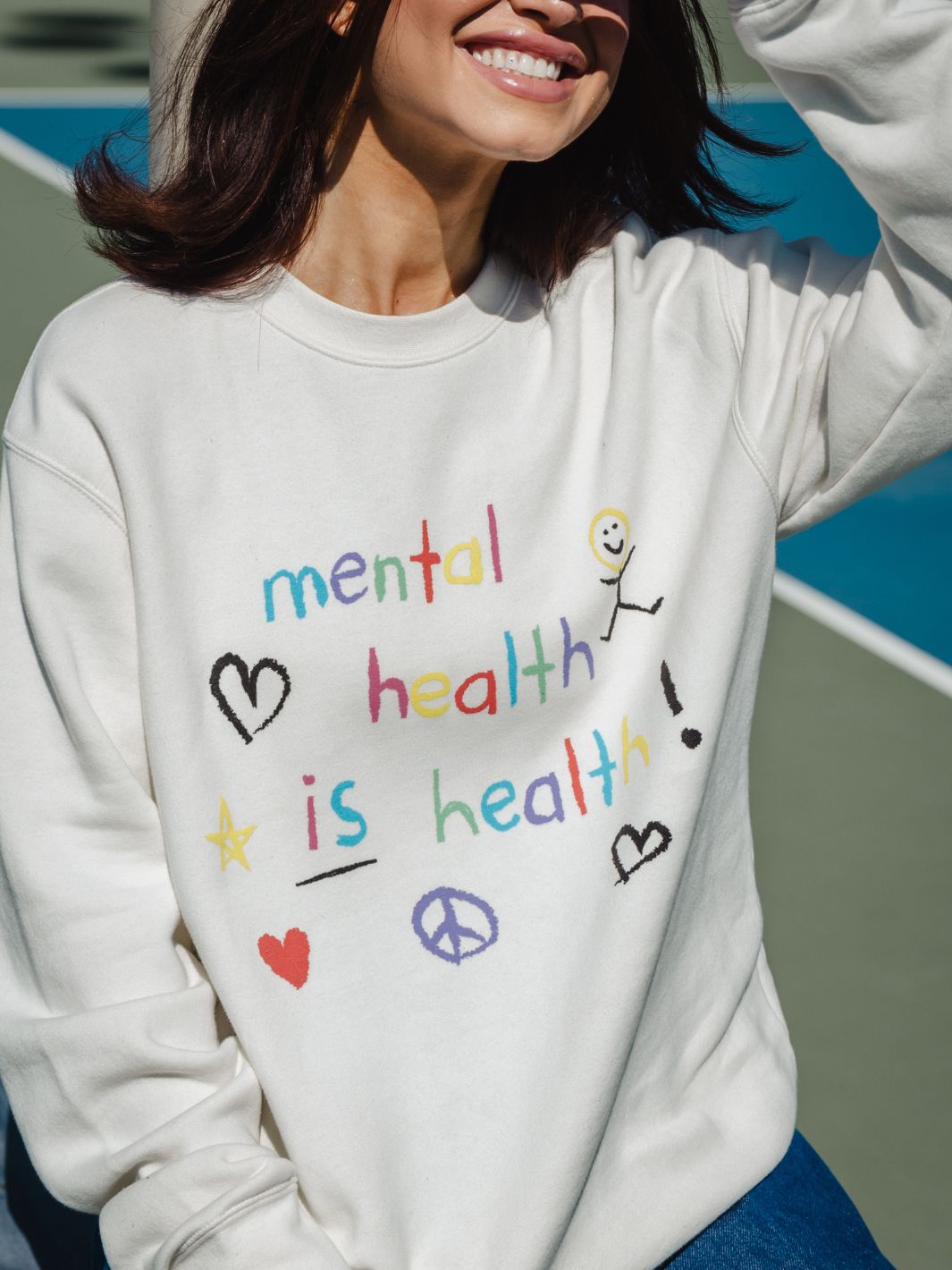 "Mental Health Is Health" Crewneck sold by Happiness Project product image thumbnail 2