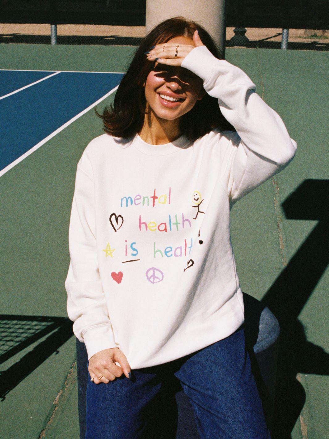 "Mental Health Is Health" Crewneck sold by Happiness Project product image thumbnail 3