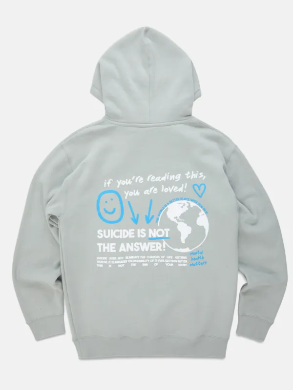 "Not The Answer" Hoodie - Sage Green sold by Happiness Project