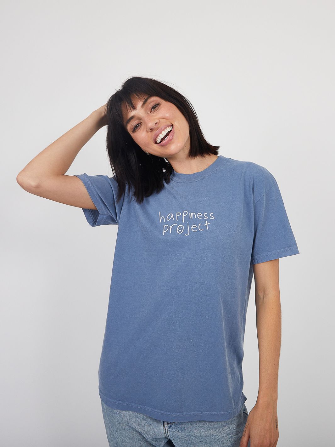 Talk About It T-Shirt - Blue sold by Happiness Project product image thumbnail 5