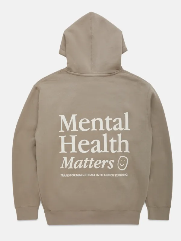 Mental Health Matters Hoodie - Cement Gray sold by Happiness Project