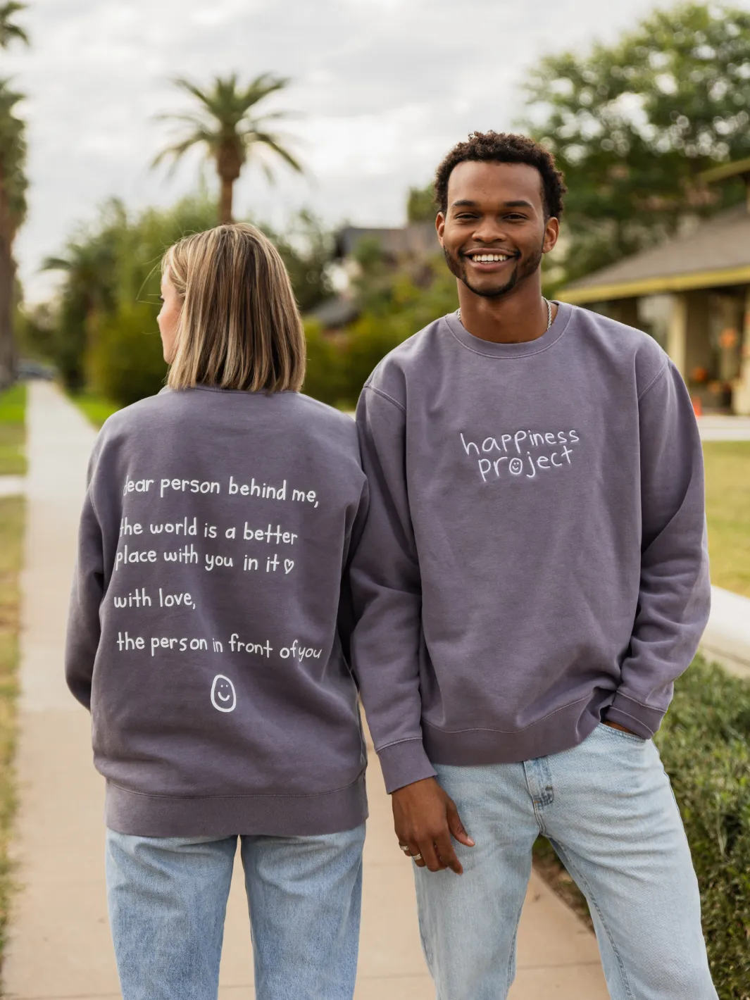 Dear Person Behind Me Crewneck - Vintage Purple sold by Happiness Project product image thumbnail 5