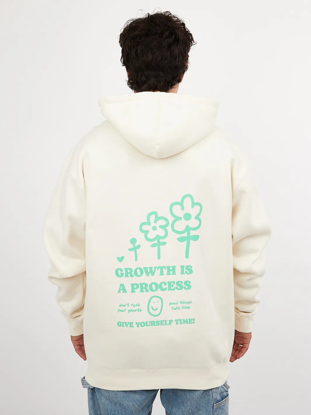 Growth Is A Process Hoodie - Cream sold by Happiness Project product image thumbnail 3