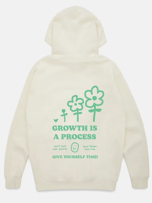 Growth Is A Process Hoodie - Cream sold by Happiness Project