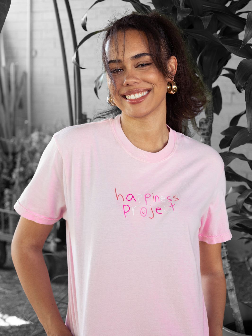 Happiness T-Shirt - Pink sold by Happiness Project product image thumbnail 2