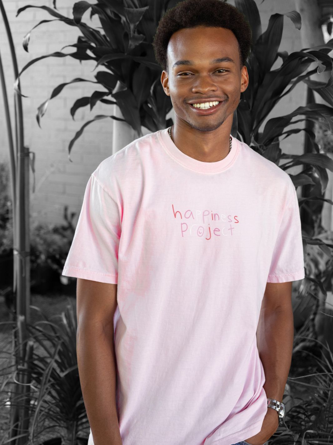 Happiness T-Shirt - Pink sold by Happiness Project product image thumbnail 3