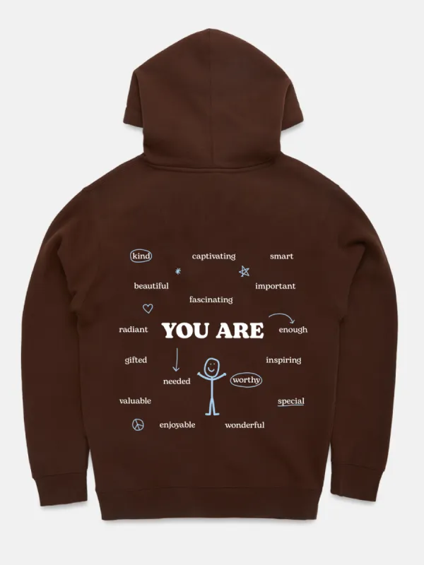 Encourage Hoodie - Chocolate sold by Happiness Project