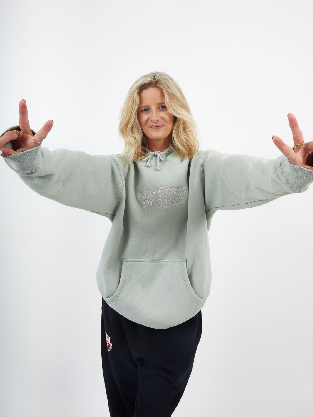 the original happiness hoodie - sage green sold by Happiness Project product image thumbnail 4