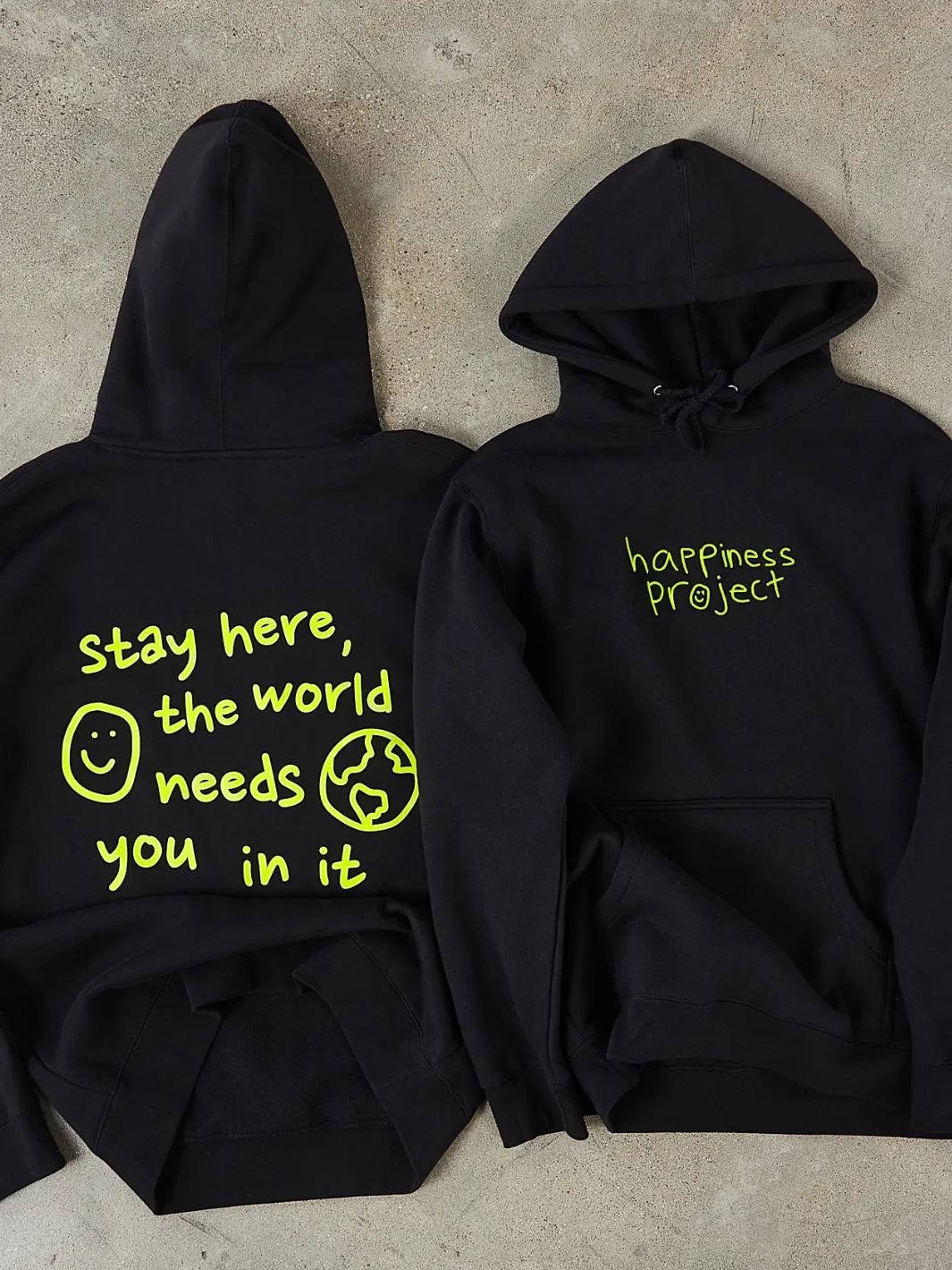 Stay Here Hoodie - Black sold by Happiness Project product image thumbnail 5