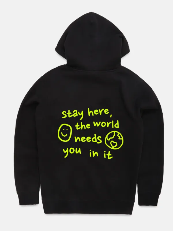 Stay Here Hoodie - Black sold by Happiness Project