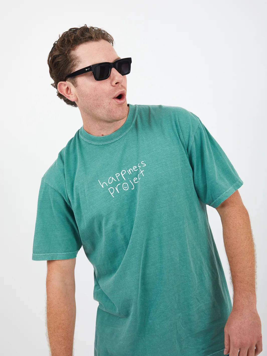 Happiness T-Shirt - Green sold by Happiness Project product image thumbnail 5