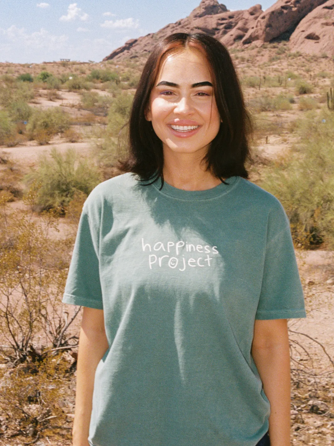 Happiness T-Shirt - Green sold by Happiness Project product image thumbnail 2