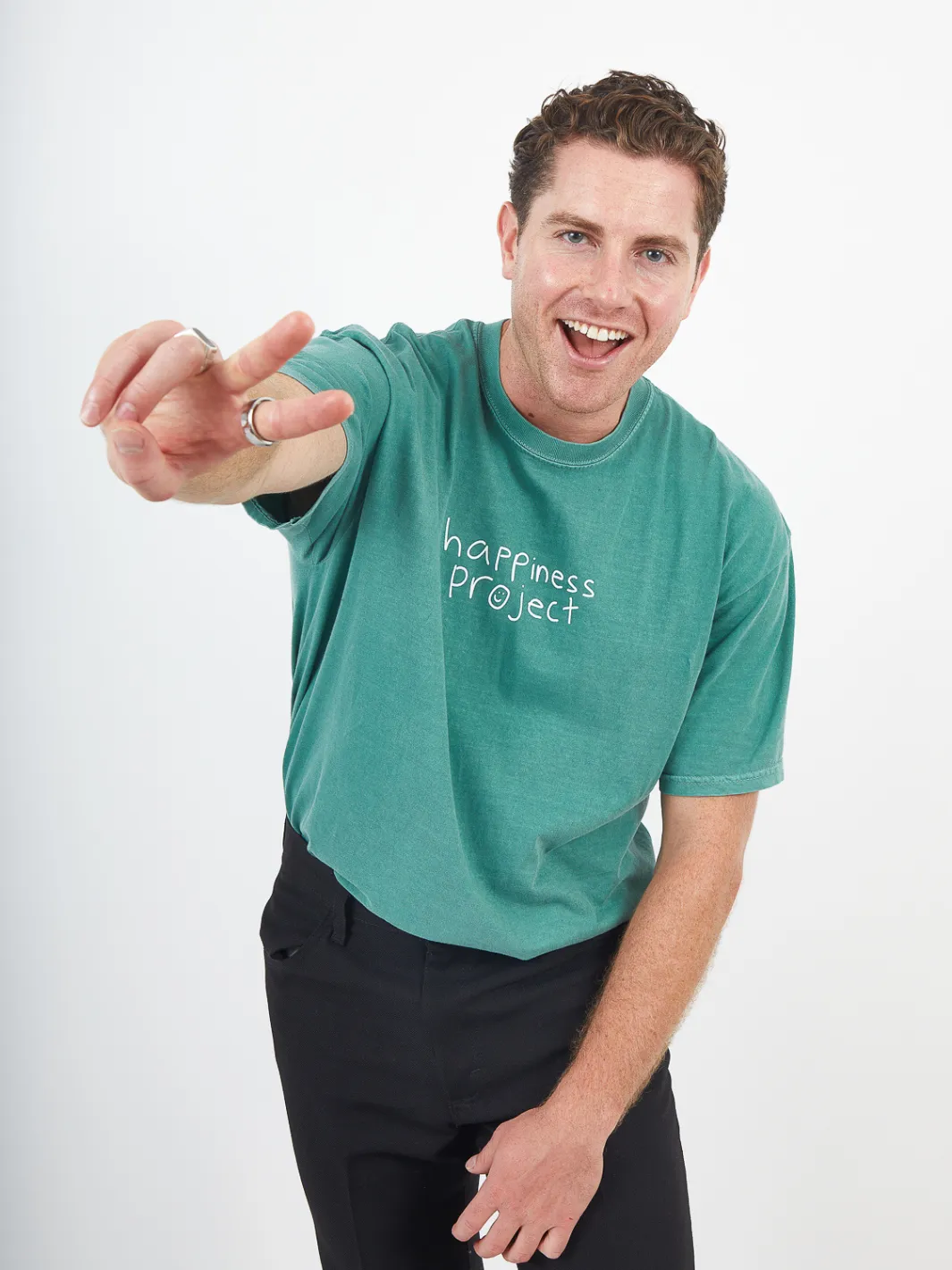 Happiness T-Shirt - Green sold by Happiness Project product image thumbnail 4