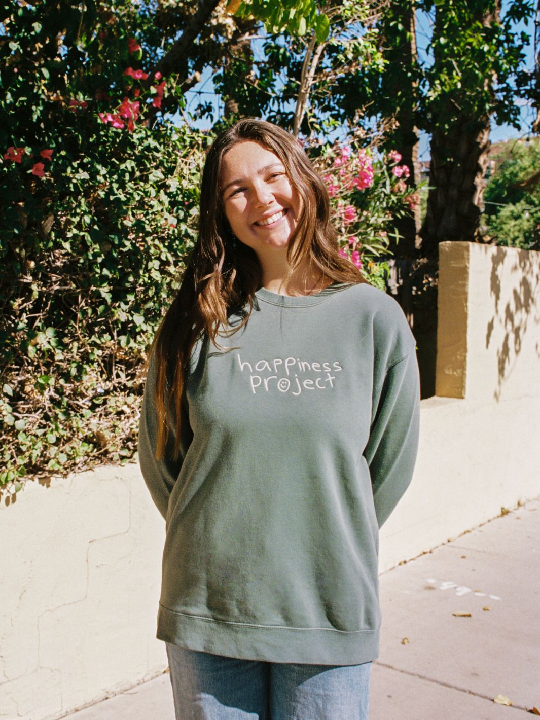 Happiness Crewneck - Alpine Green sold by Happiness Project product image thumbnail 2