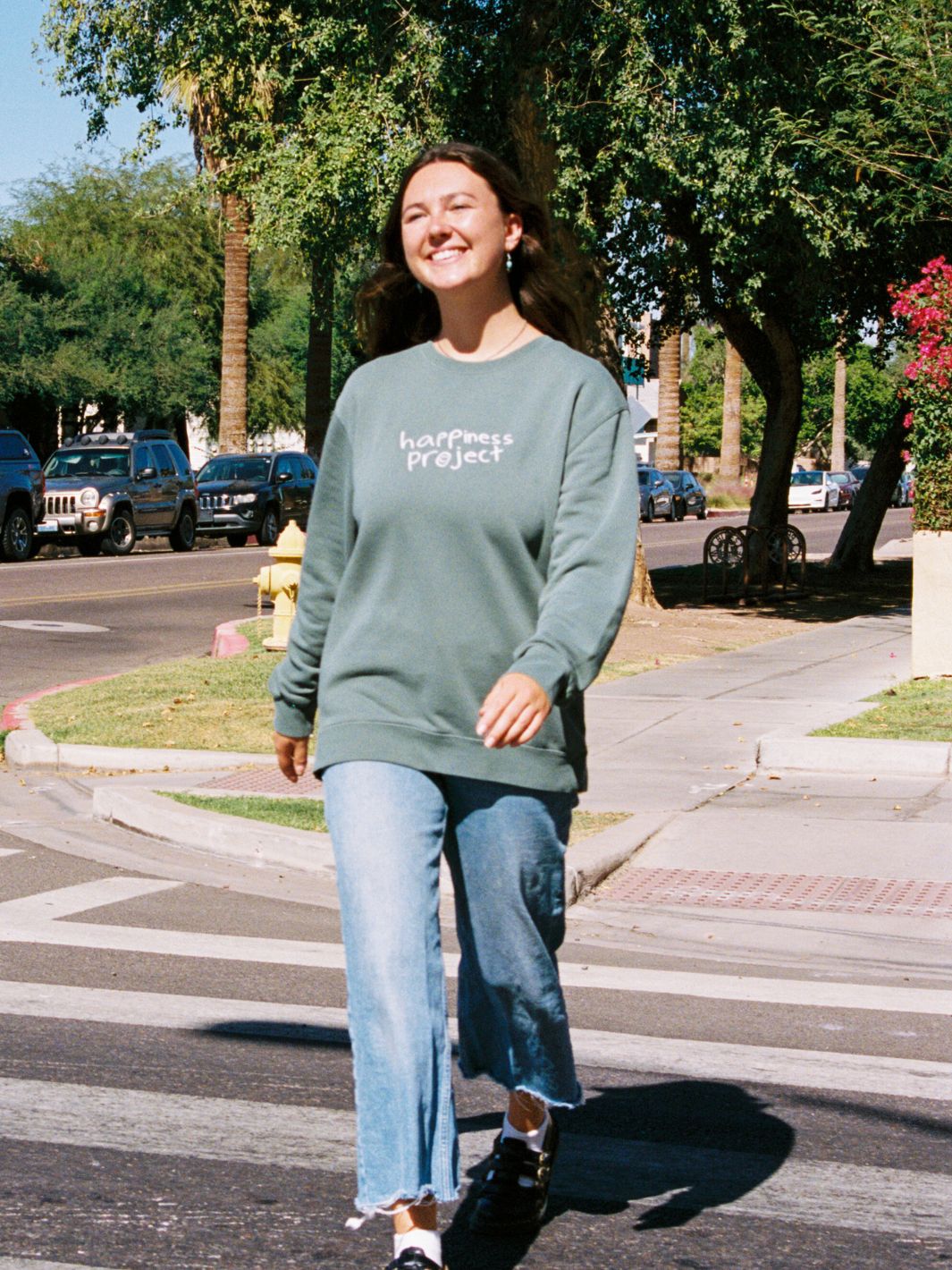 Happiness Crewneck - Alpine Green sold by Happiness Project product image thumbnail 4