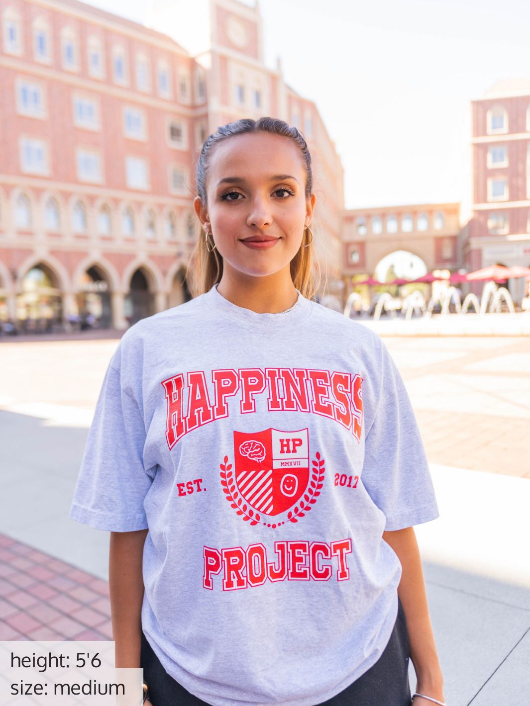 happiness university t-shirt - stone sold by Happiness Project product image thumbnail 3