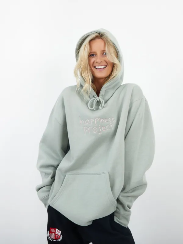 the original happiness hoodie - sage green sold by Happiness Project