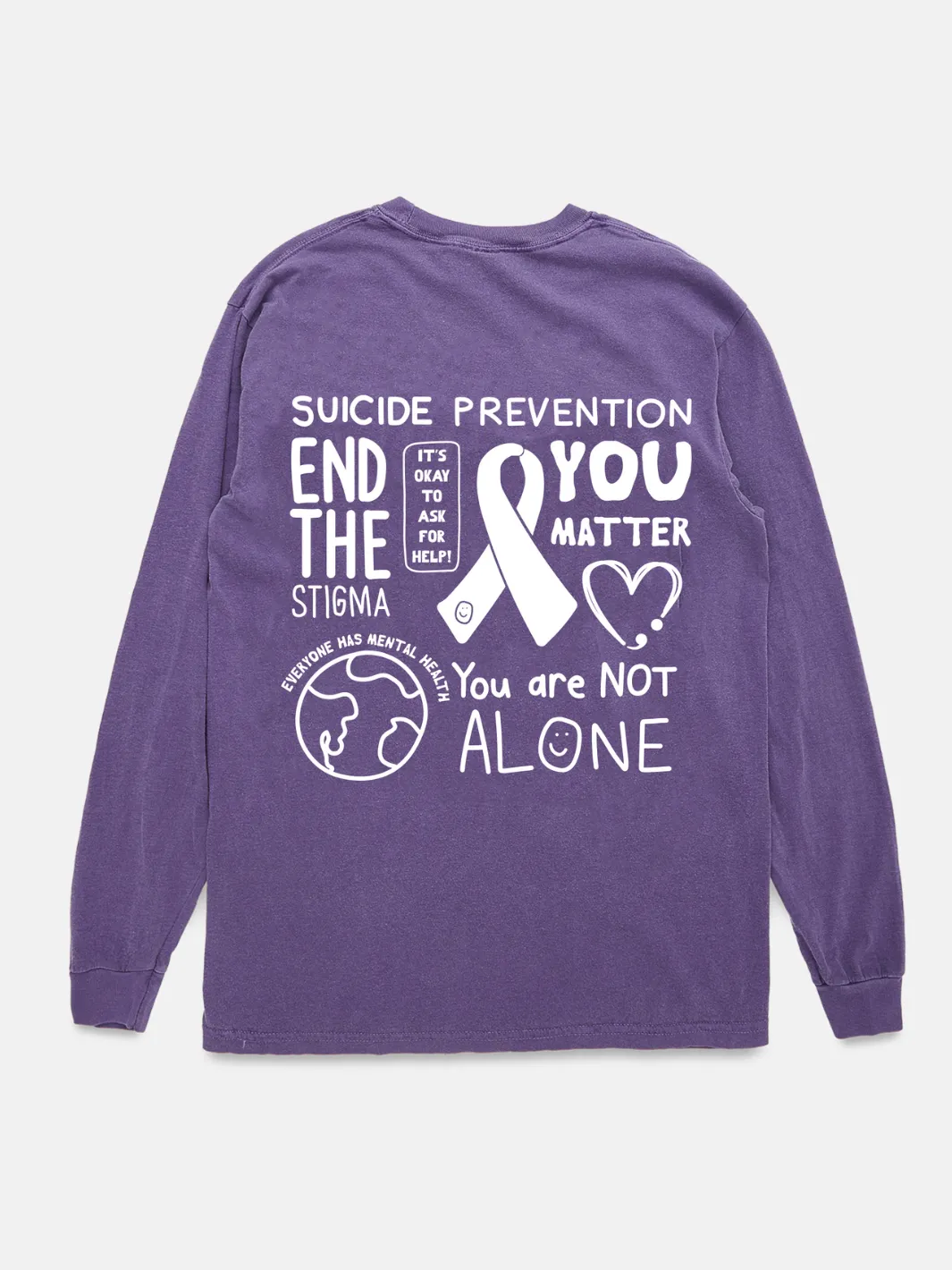 Prevention Long Sleeve - Grape sold by Happiness Project
