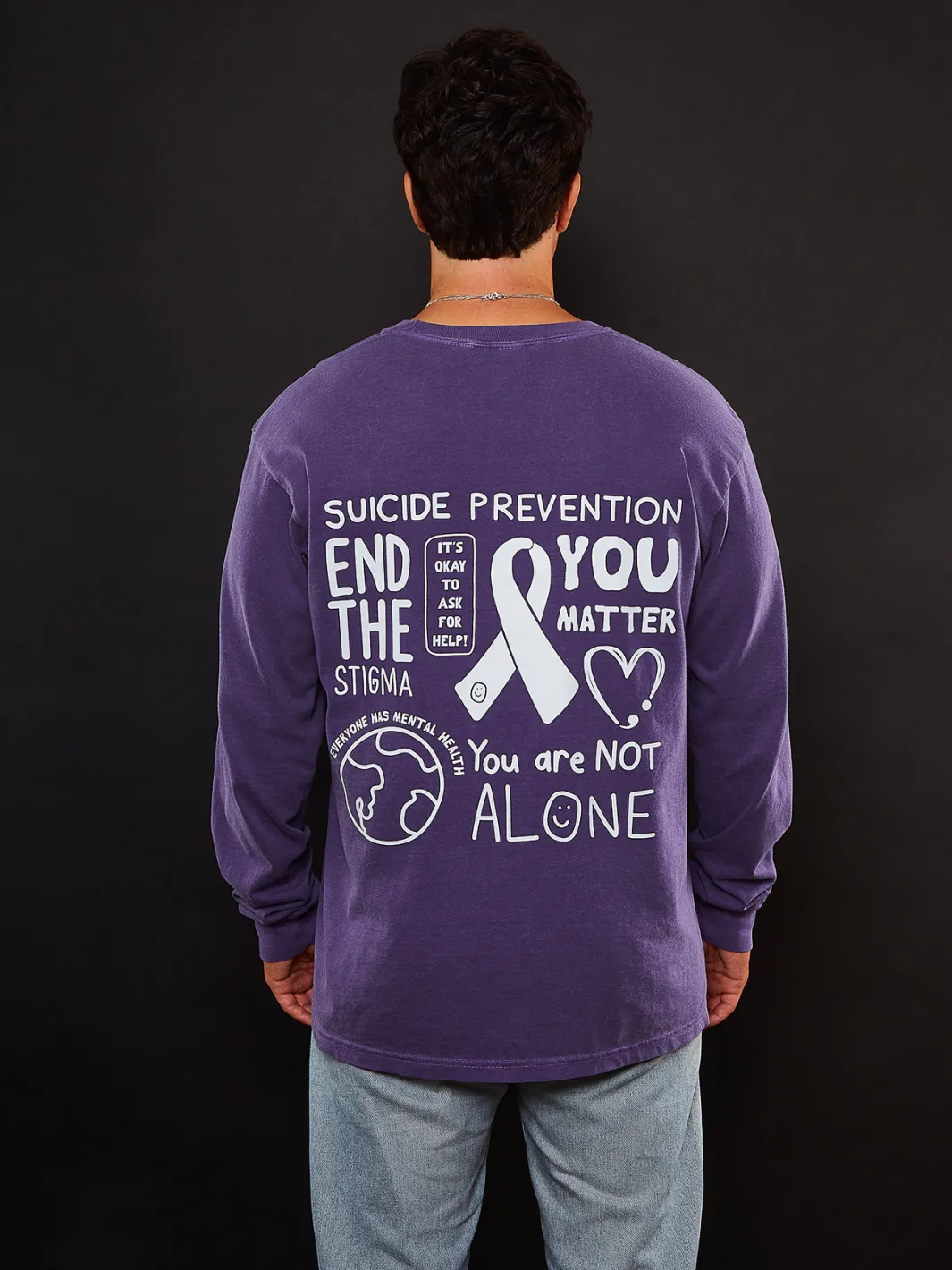Prevention Long Sleeve - Grape sold by Happiness Project product image thumbnail 3