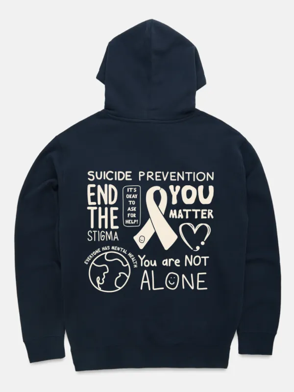 Prevention Hoodie - Midnight Navy sold by Happiness Project