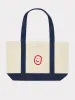 Happiness Heavy Duty Tote - Navy/Red sold by Happiness Project