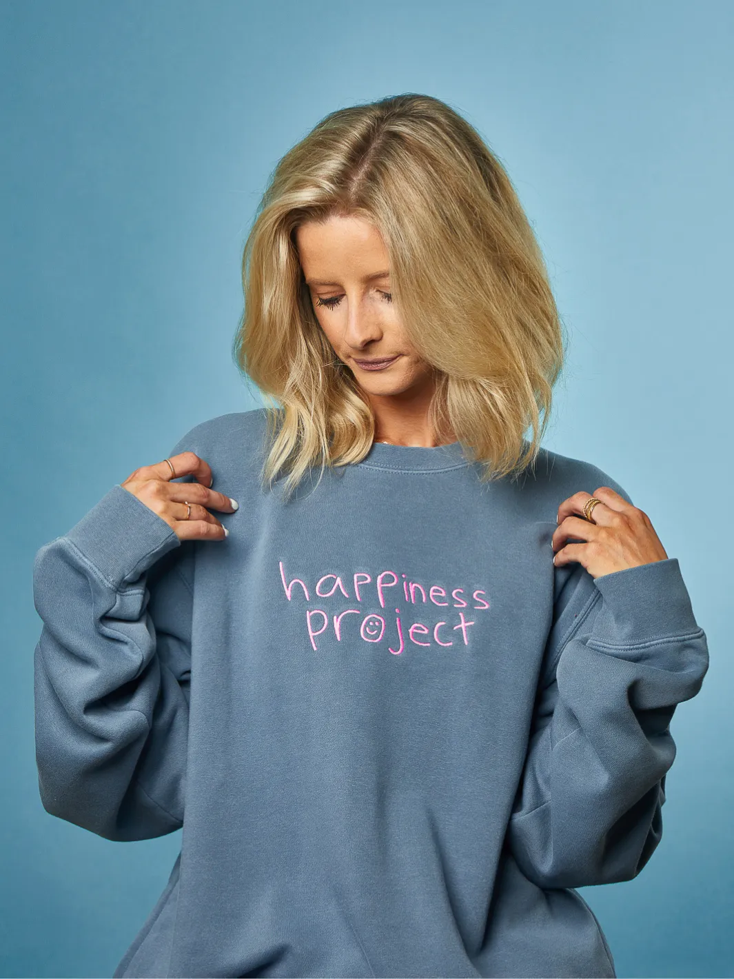 Happiness Crewneck - Powder Blue sold by Happiness Project product image thumbnail 5