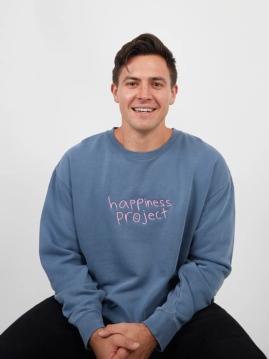 Happiness Crewneck - Powder Blue sold by Happiness Project product image thumbnail 3