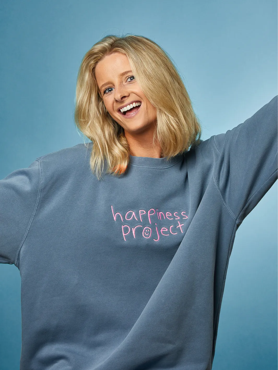 Happiness Crewneck - Powder Blue sold by Happiness Project product image thumbnail 2
