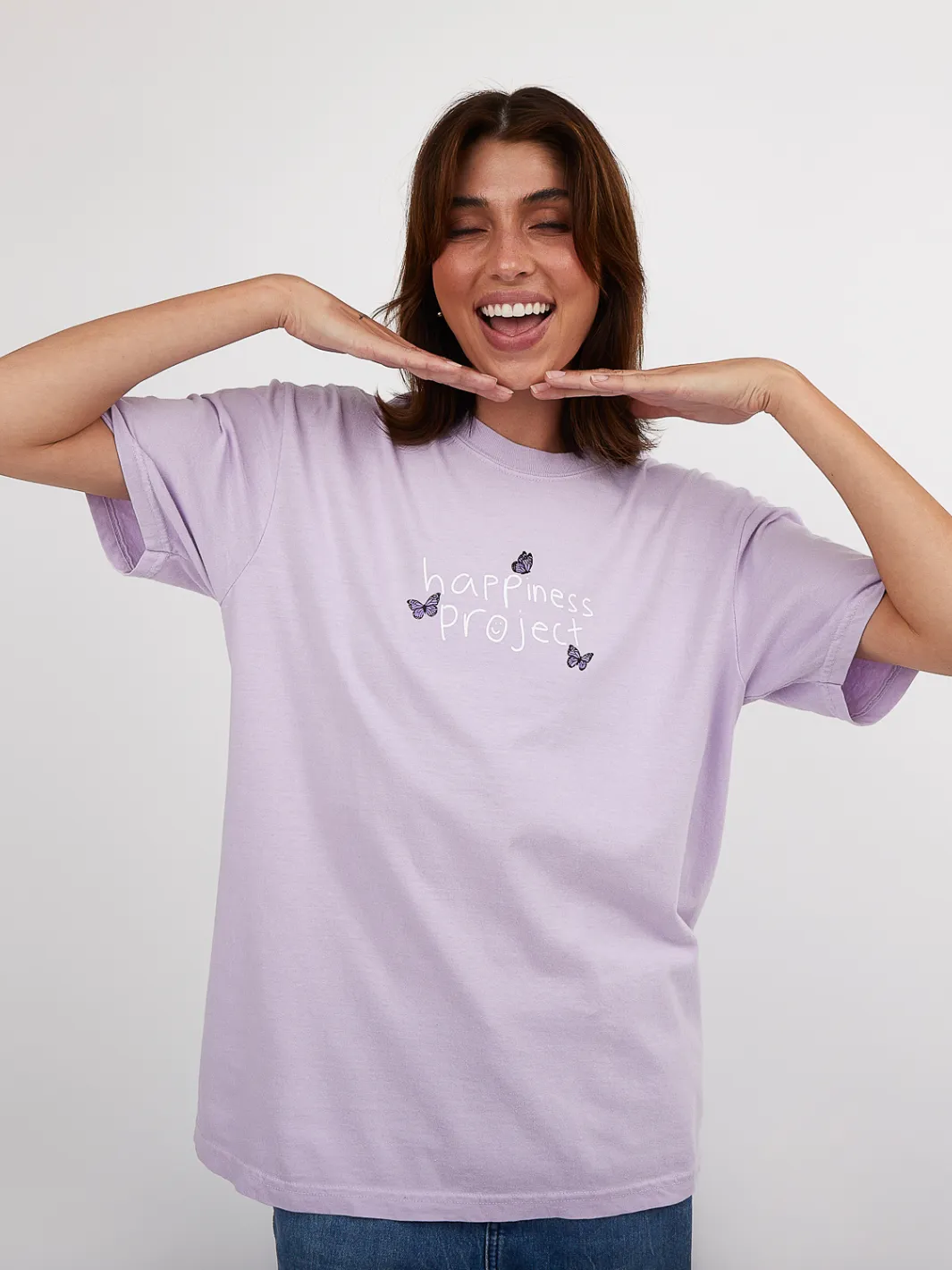 Butterfly T-Shirt - Lavender sold by Happiness Project product image thumbnail 3
