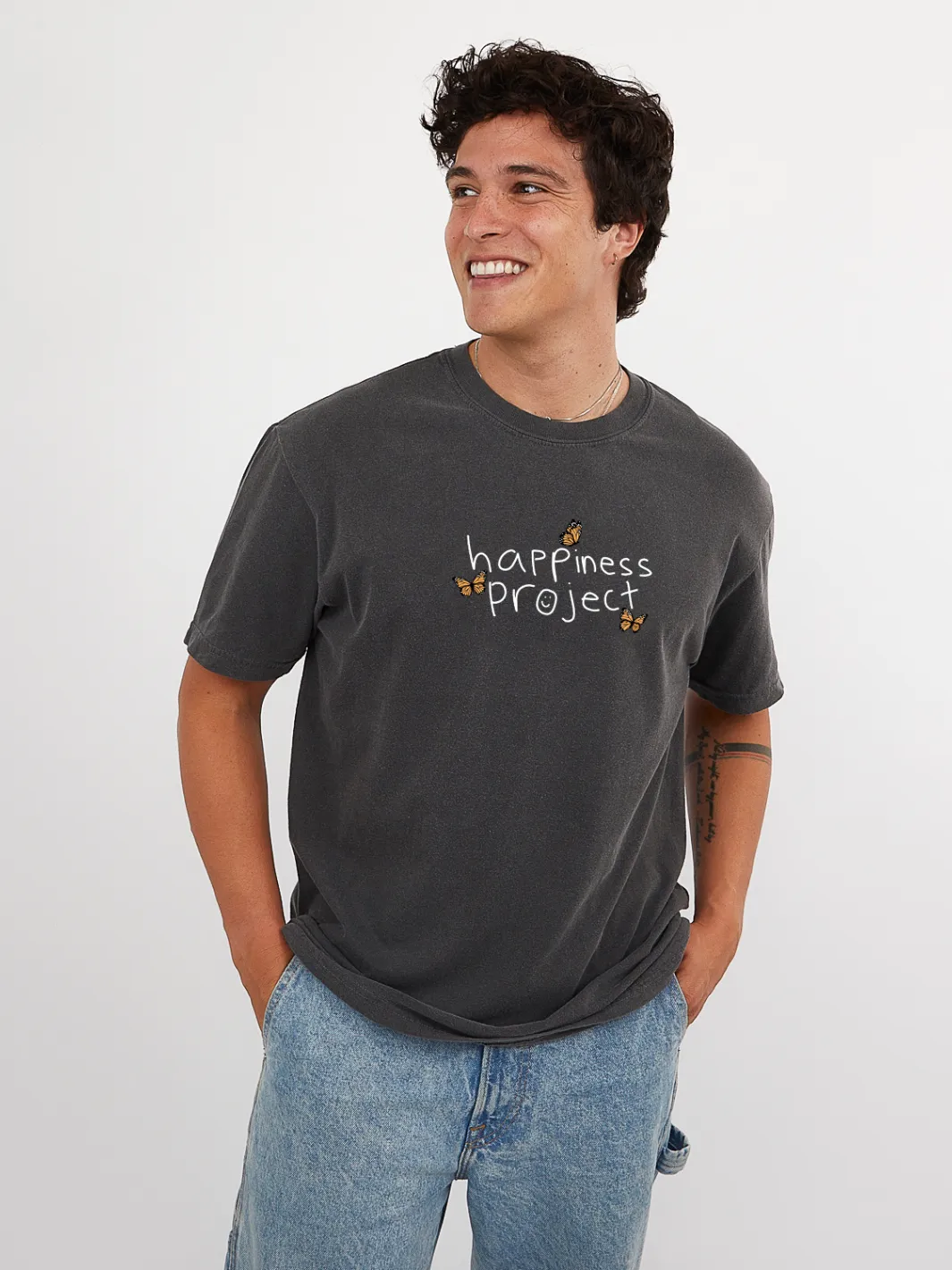 Butterfly T-Shirt - Pepper sold by Happiness Project product image thumbnail 4