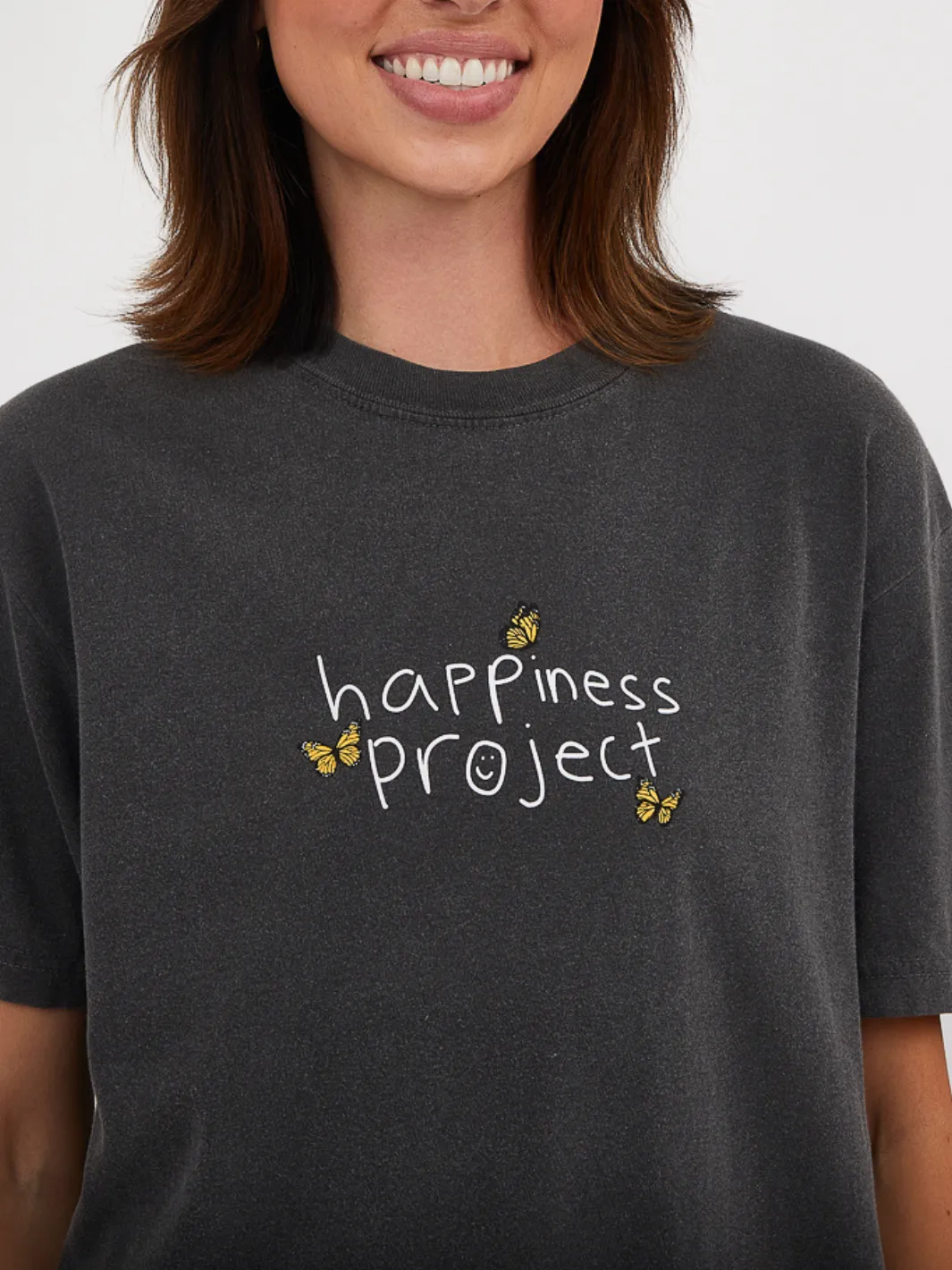 Butterfly T-Shirt - Pepper sold by Happiness Project product image thumbnail 3