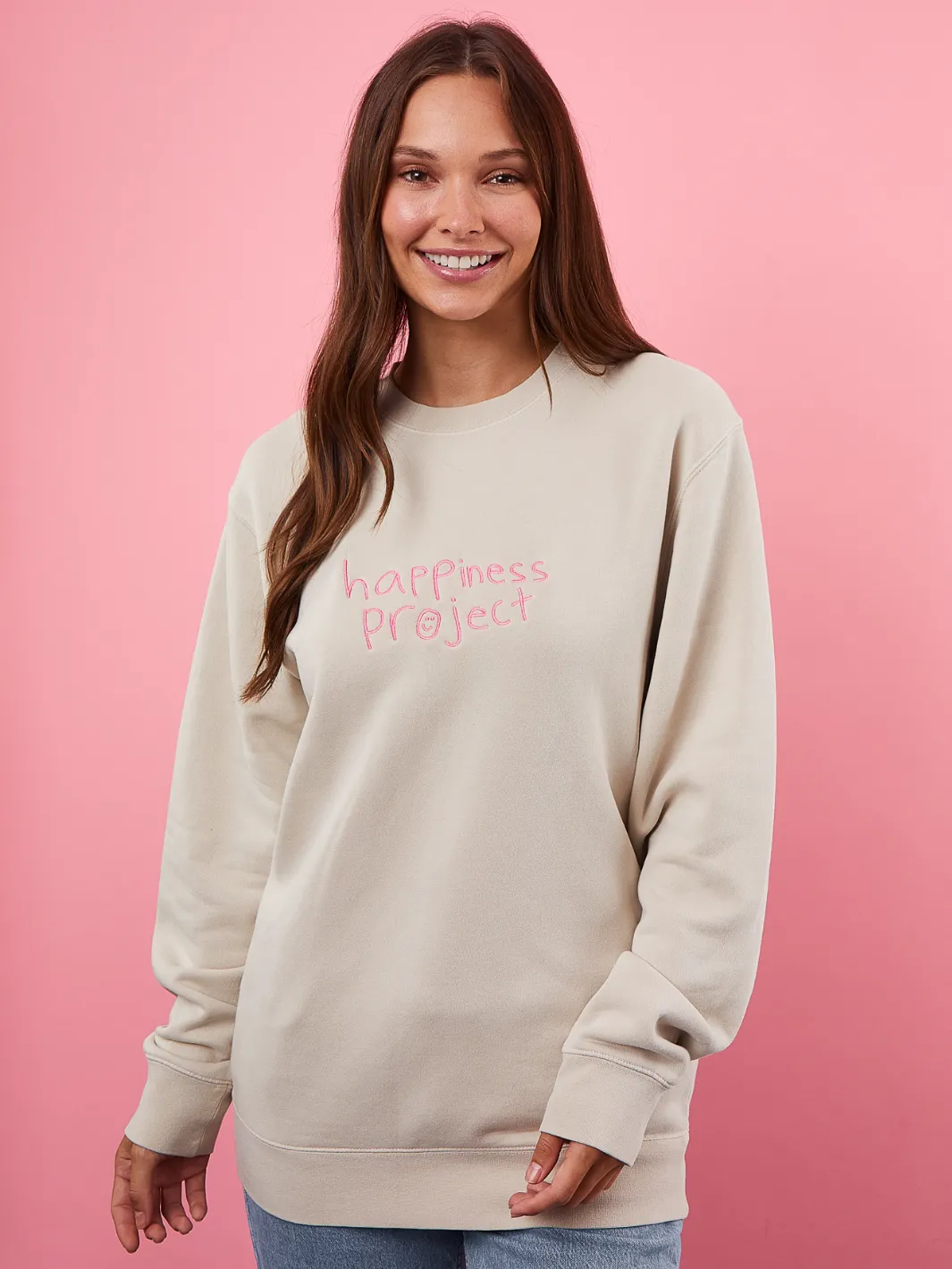 Happiness Crewneck - Cream sold by Happiness Project product image thumbnail 3