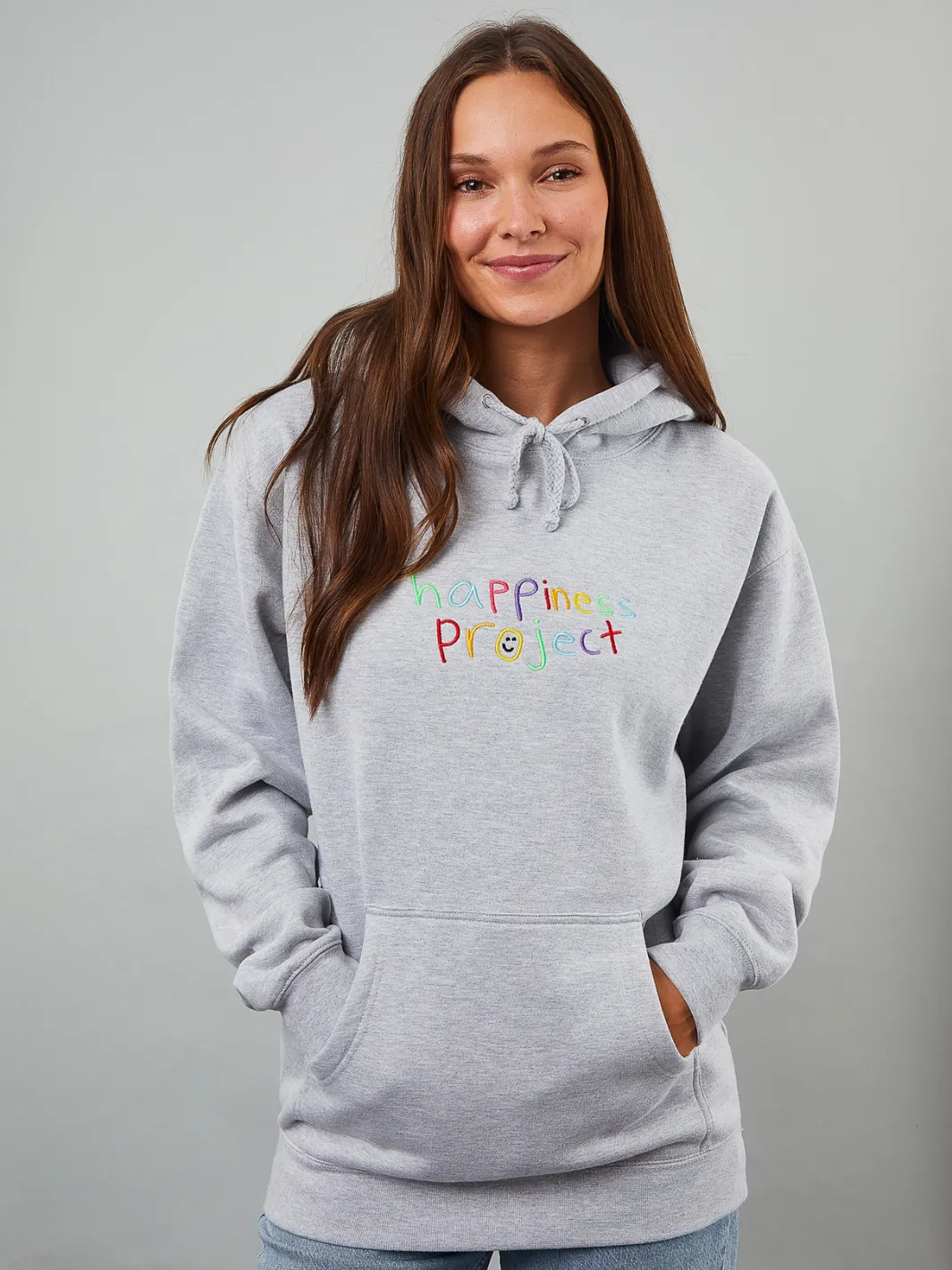 Original Happiness Hoodie - Light Heather sold by Happiness Project product image thumbnail 3