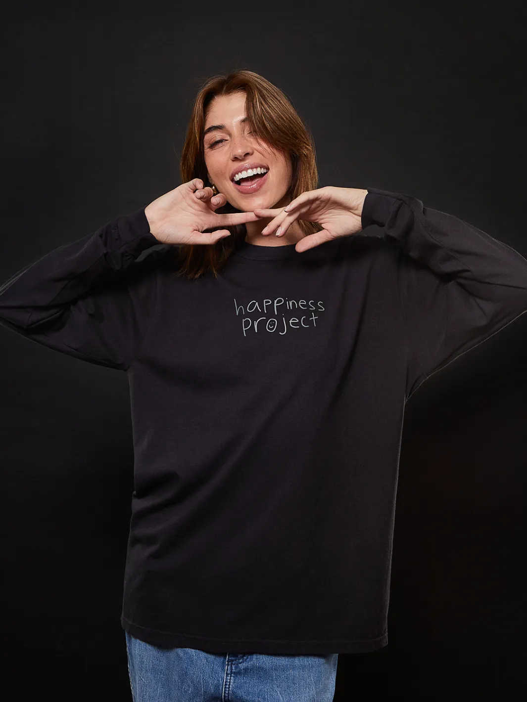Essential Long Sleeve - Black sold by Happiness Project product image thumbnail 2