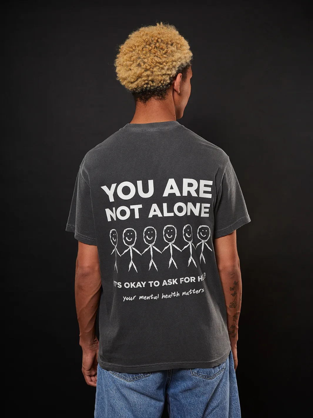 Not Alone T-Shirt - Pepper sold by Happiness Project product image thumbnail 3