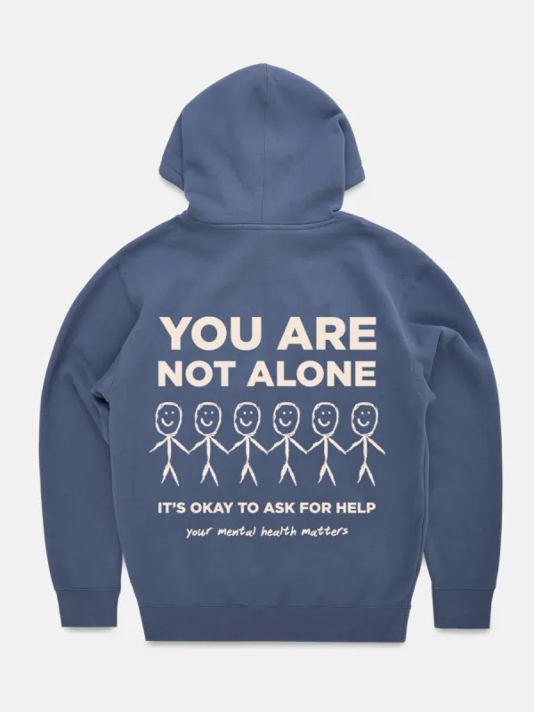 Not Alone Hoodie - Vintage Blue sold by Happiness Project