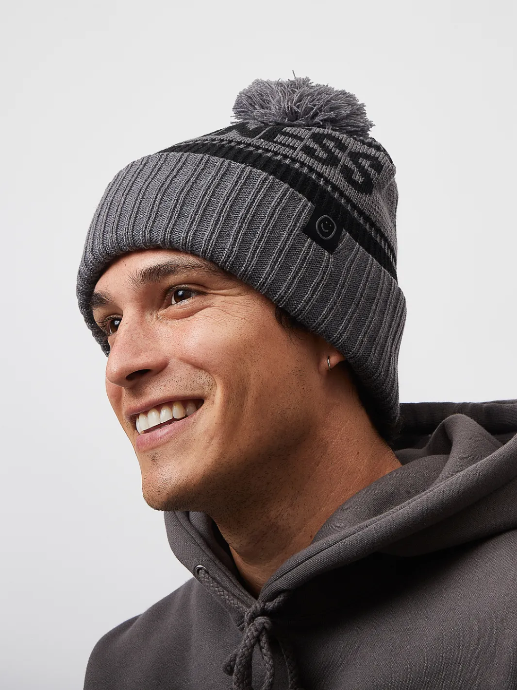 Happiness Pom Beanie - Black sold by Happiness Project product image thumbnail 3
