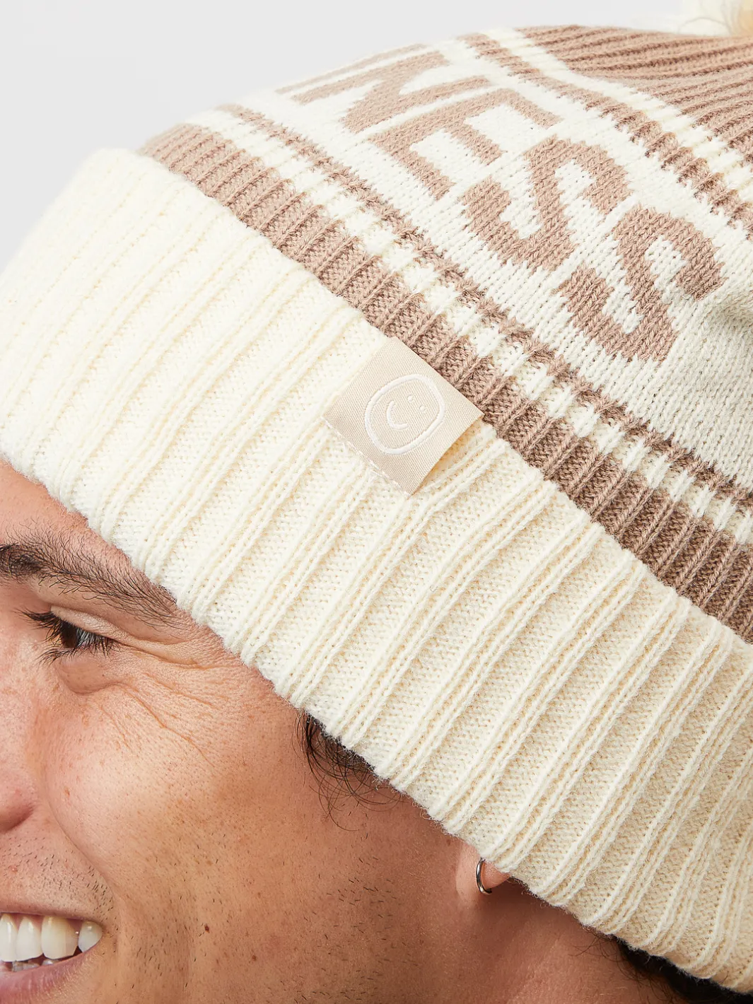 Happiness Pom Beanie - Cream sold by Happiness Project product image thumbnail 5
