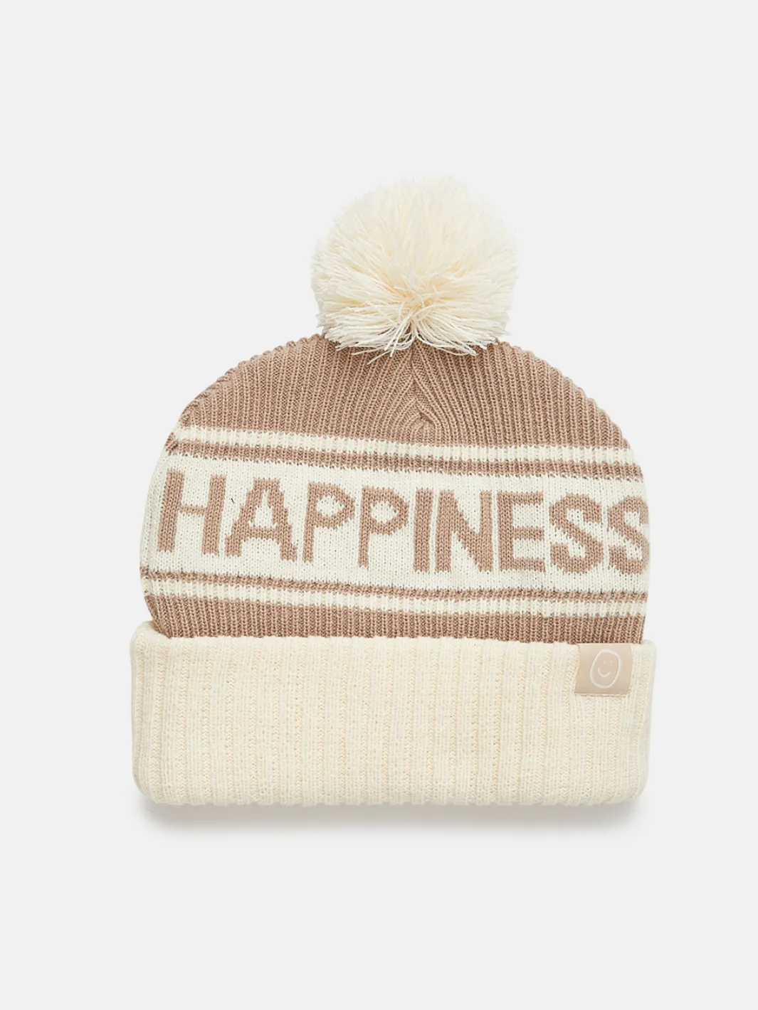 Happiness Pom Beanie - Cream sold by Happiness Project