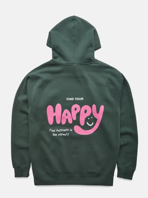 Happy Hoodie - Alpine Green sold by Happiness Project