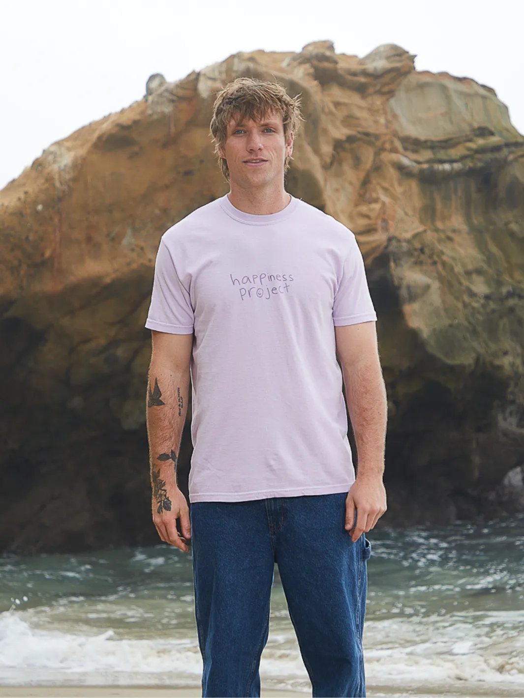 Positivity T-Shirt - Lavender sold by Happiness Project product image thumbnail 5