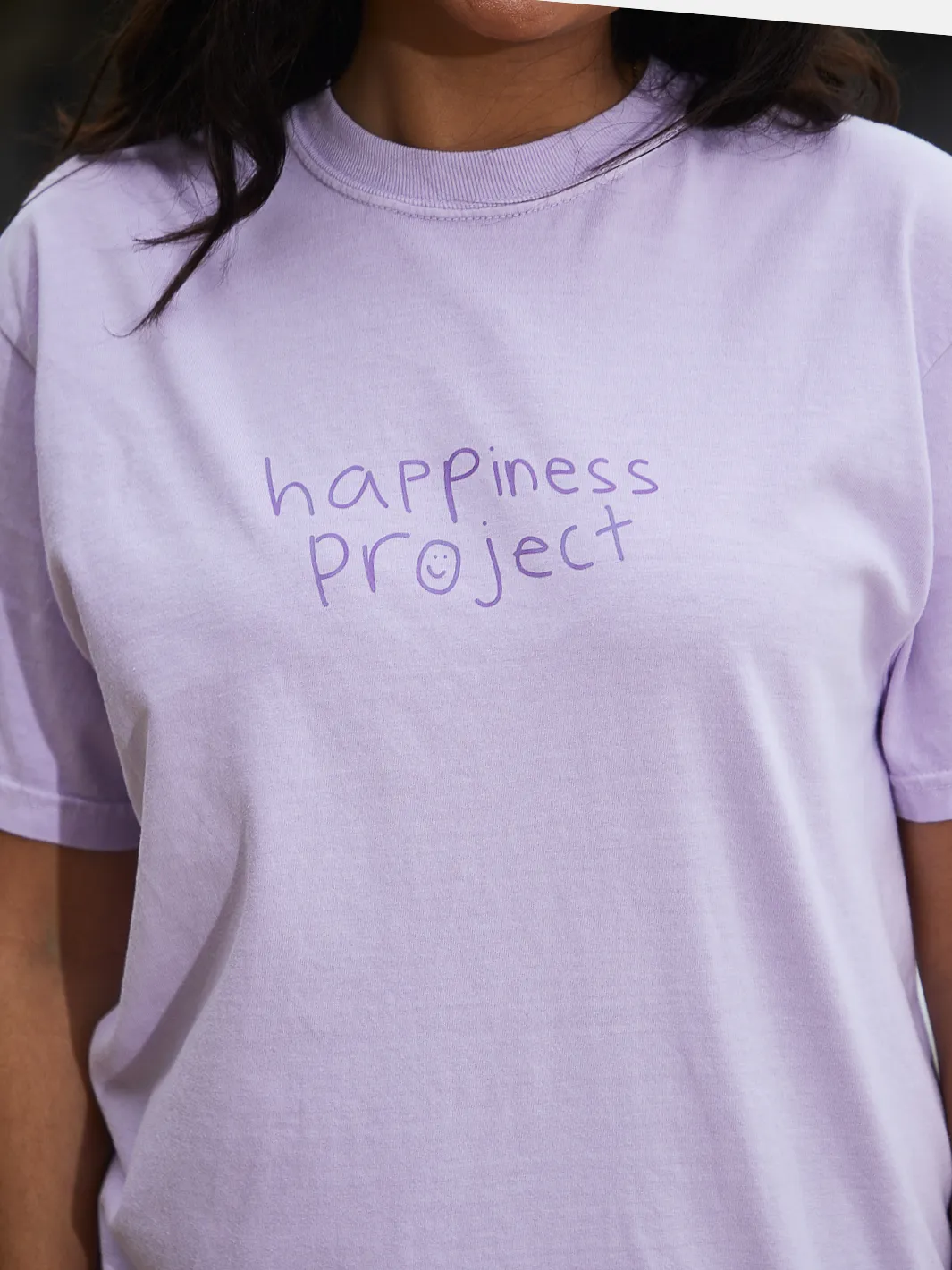 Positivity T-Shirt - Lavender sold by Happiness Project product image thumbnail 2