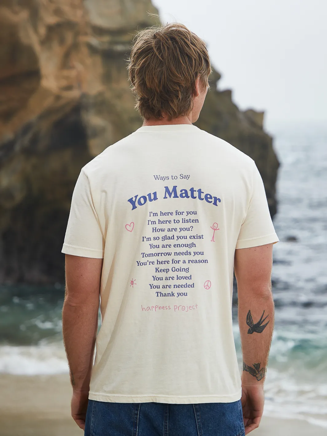 Ways to Say You Matter T-Shirt - Cream sold by Happiness Project product image thumbnail 2